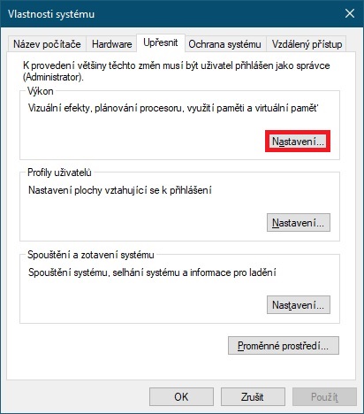 Jak nastavit virtuální paměť Windows 10 - 2