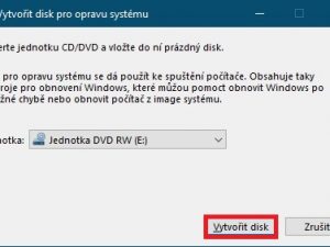 Jak vytvořit disk pro opravu systému Windows 10