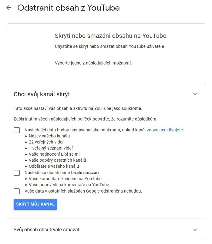 Jak odstranit Youtube účet 06