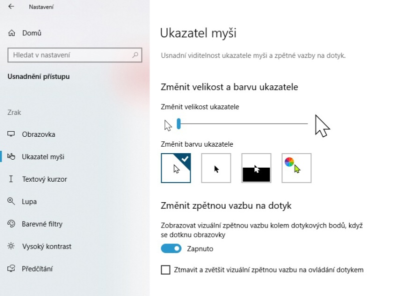 Jak změnit kurzor myši Windows 10
