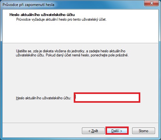 Disk pro resetování hesla Windows 7 - 4