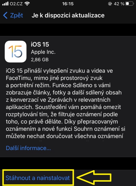 Jak aktualizovat iPhone iOS 4