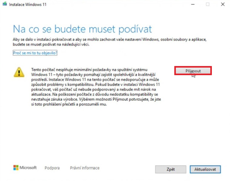 Windows 11 instalace bez TPM 6