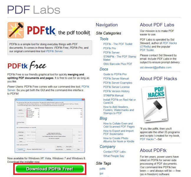Jak spojit více dokumentů pomocí PDFtk Free 01
