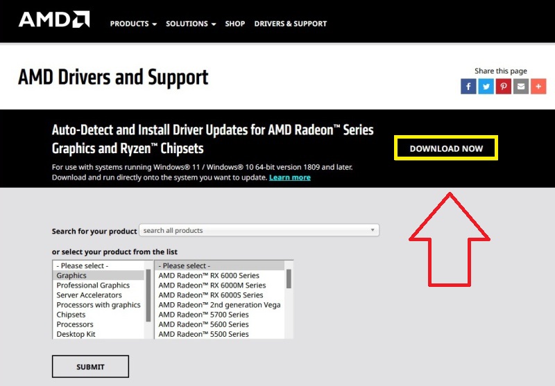 Aktualizace ovladače grafické karty AMD Radeon
