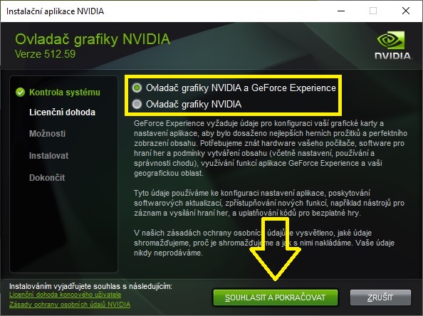 Jak aktualizovat ovladače grafické karty nVidia 9