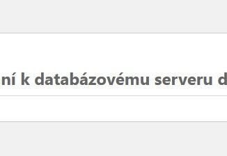 Během připojování k databázovému serveru došlo k chybě