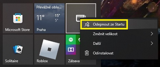 Dlaždice Windows 10 - 2