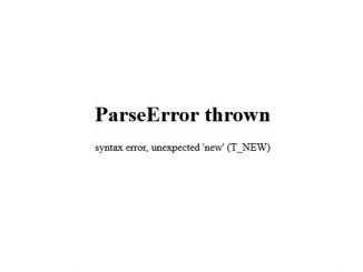 ParseError thrown syntax error unexpected