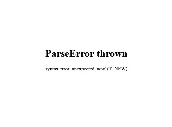 ParseError thrown syntax error unexpected
