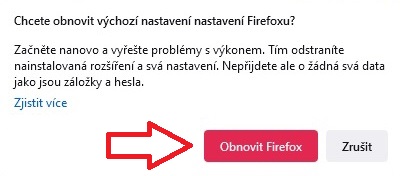 Obnovit Firefox 2