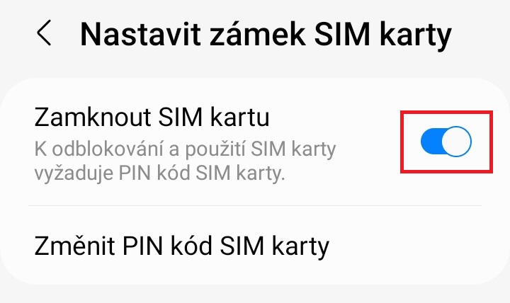 Jak vypnout PIN SIM karty 5