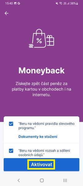 Moneyback Česká spořitelna 6