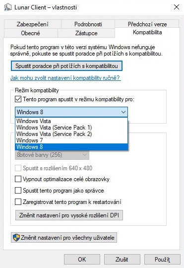 Režim kompatibility Windows 10 - 2