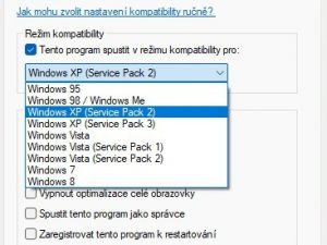 Režim kompatibility Windows 10 a 11