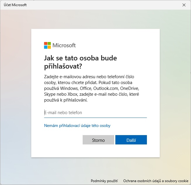 Windows 11 účty 3