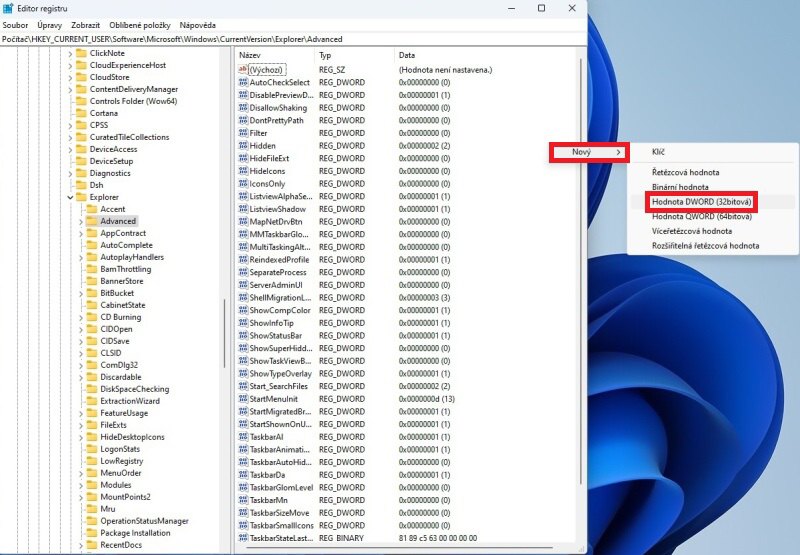 Editor registru Windows 11 - 2