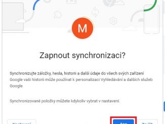 Synchronizace Google Chrome 3