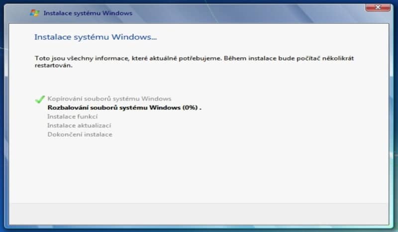 Instalace Windows 7 - 10