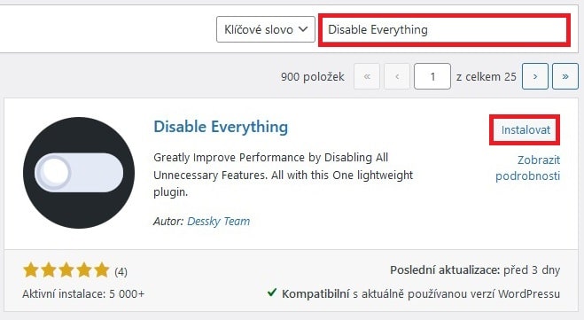 Wordpress plugin Disable everything 1