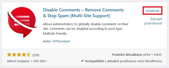 Disable comments plugin 1