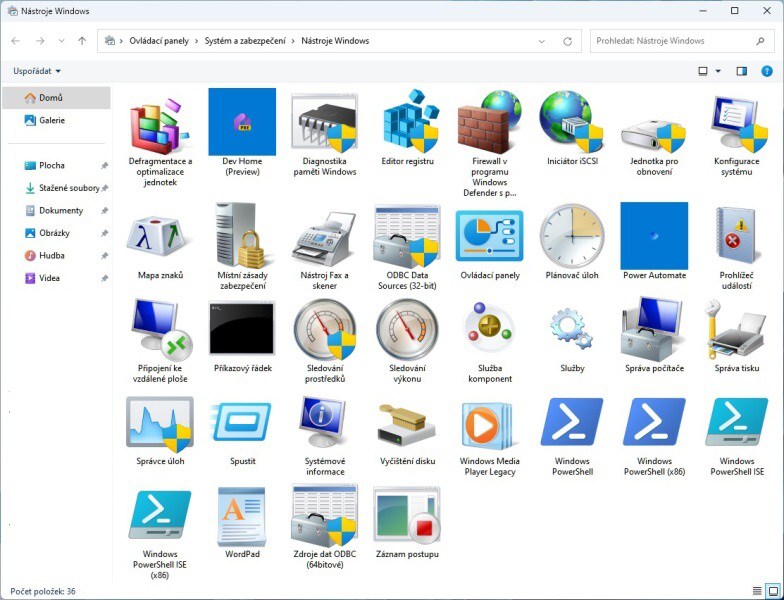 Nástroje Windows 11